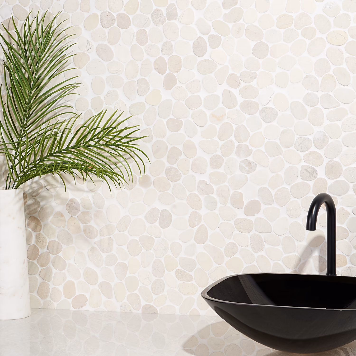 Pebble Tile Ideas for Natural Texture in Small Accent Areas